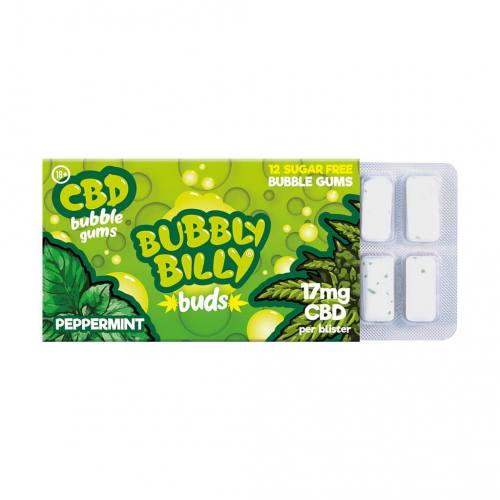 17mg CBD Kaugummi Bubbly Billy Buds mit Minzgeschmack