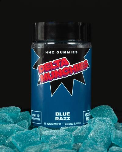 625mg HHC Blue Razz Gummies (25 Stück) Delta Munchies
