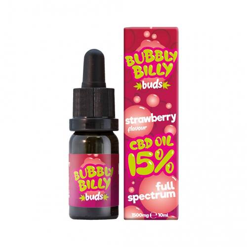 Bubbly Billy Buds 15% CBD-Öl mit Erdbeergeschmack (10 ml)