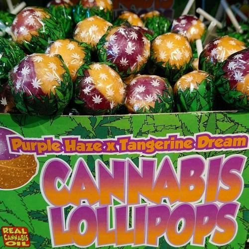 Dr. Greenlove Cannabis Lollipops Purple Haze x Tangerine Dream