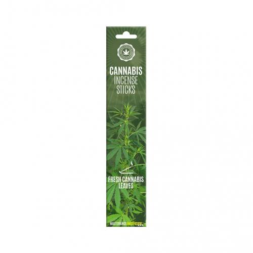 Duftende Räucherstäbchen aus frischen Cannabisblättern