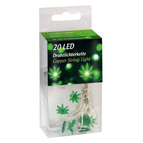 Hanfblatt LED 20 Lichterkette