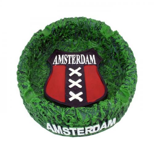 Resin Aschenbecher Amsterdam Leaf 7cm