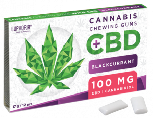 100mg CBD Kaugummi Schwarze Joha...