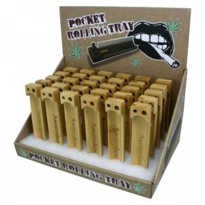 BAMBOO POCKET ROLLING TRAY